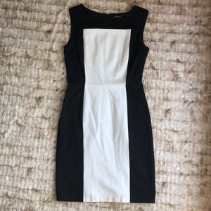 White House Black Market Colorblock Fitted Dress
